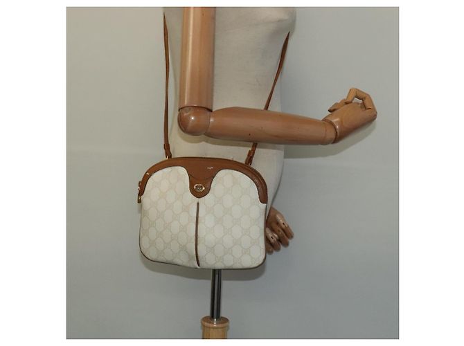 Gucci Borsa a Spalla GG Supreme PVC Bianco Oro 904 02 047 Auth BA3348 D'oro - vista 21