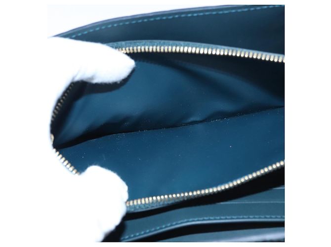 LOUIS VUITTON Vernis Portefeiulle Sarah Long Wallet Bluenuit M93667 Auth 107764V - view 10