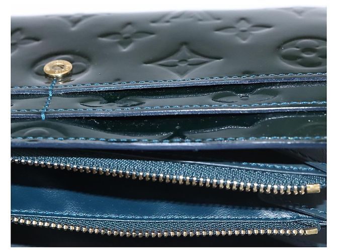 LOUIS VUITTON Vernis Portefeiulle Sarah Long Wallet Bluenuit M93667 Auth 107764V - view 11