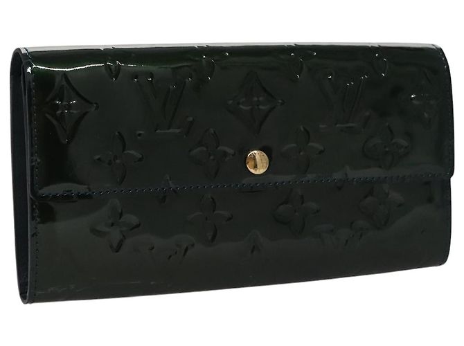 LOUIS VUITTON Vernis Portefeiulle Sarah Long Wallet Bluenuit M93667 Auth 107764V - view 13