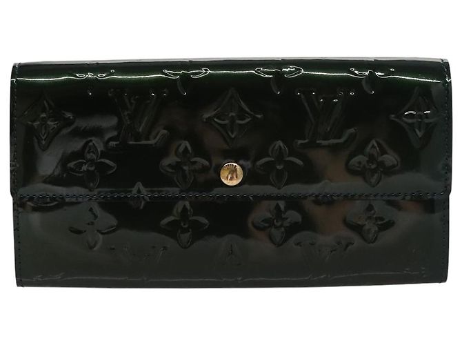 LOUIS VUITTON Vernis Portefeiulle Sarah Long Wallet Bluenuit M93667 Auth 107764V - view 14