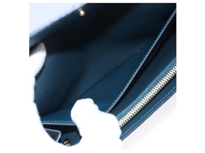 LOUIS VUITTON Vernis Portefeiulle Sarah Long Wallet Bluenuit M93667 Auth 107764V - view 18