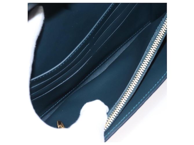 LOUIS VUITTON Vernis Portefeiulle Sarah Long Wallet Bluenuit M93667 Auth 107764V - view 19