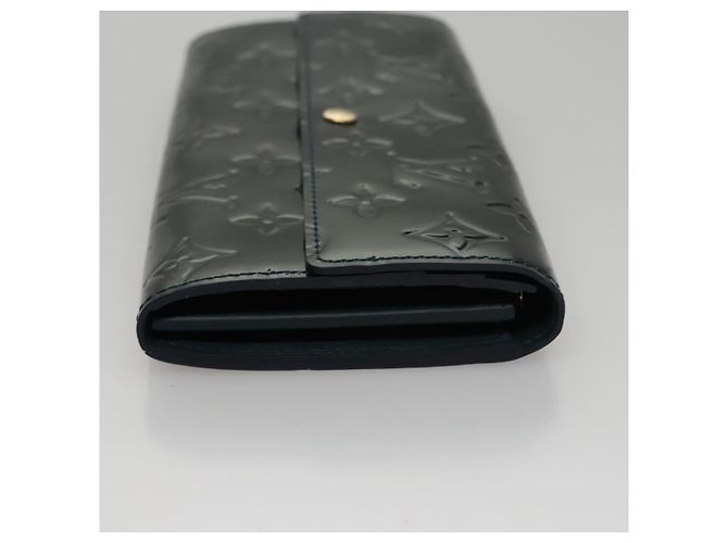 LOUIS VUITTON Vernis Portefeiulle Sarah Long Wallet Bluenuit M93667 Auth 107764V - view 2