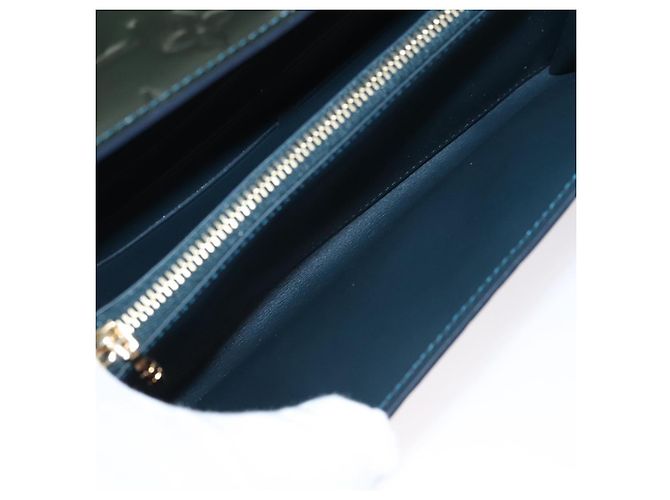 LOUIS VUITTON Vernis Portefeiulle Sarah Long Wallet Bluenuit M93667 Auth 107764V - view 20