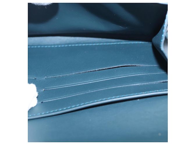 LOUIS VUITTON Vernis Portefeiulle Sarah Long Wallet Bluenuit M93667 Auth 107764V - view 21