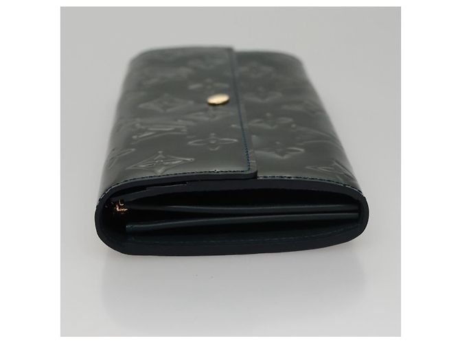 LOUIS VUITTON Vernis Portefeiulle Sarah Long Wallet Bluenuit M93667 Auth 107764V - view 3