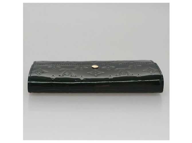 LOUIS VUITTON Vernis Portefeiulle Sarah Long Wallet Bluenuit M93667 Auth 107764V - view 4
