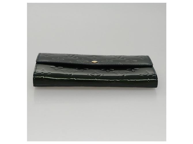 LOUIS VUITTON Vernis Portefeiulle Sarah Long Wallet Bluenuit M93667 Auth 107764V - view 5