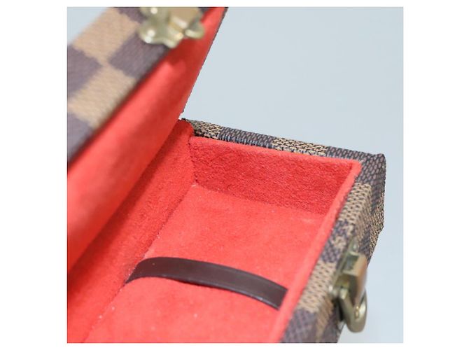 LOUIS VUITTON Damier Ebene Uhrenetui Zubehör Etui LV Auth 95137SV - Ansicht 17