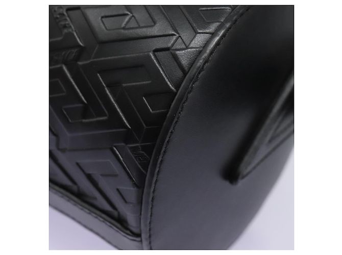 Borsa a Spalla in Pelle Nera Autentica VERSACE 114763 Nero - vista 13