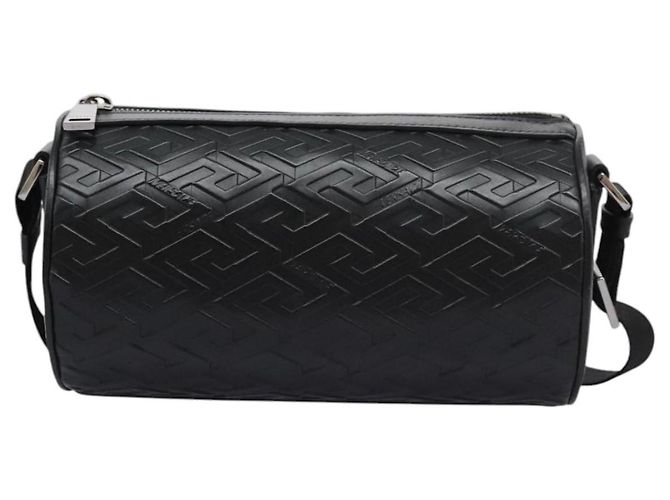 Borsa a Spalla in Pelle Nera Autentica VERSACE 114763 Nero - vista 2