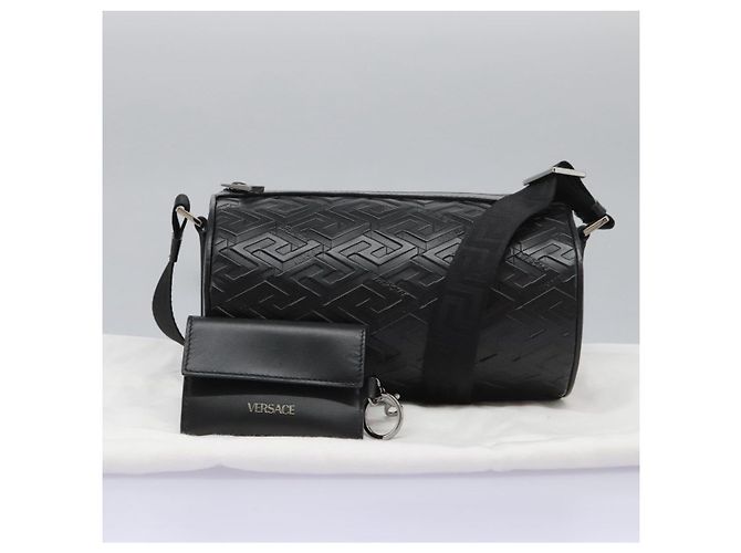 Borsa a Spalla in Pelle Nera Autentica VERSACE 114763 Nero - vista 26