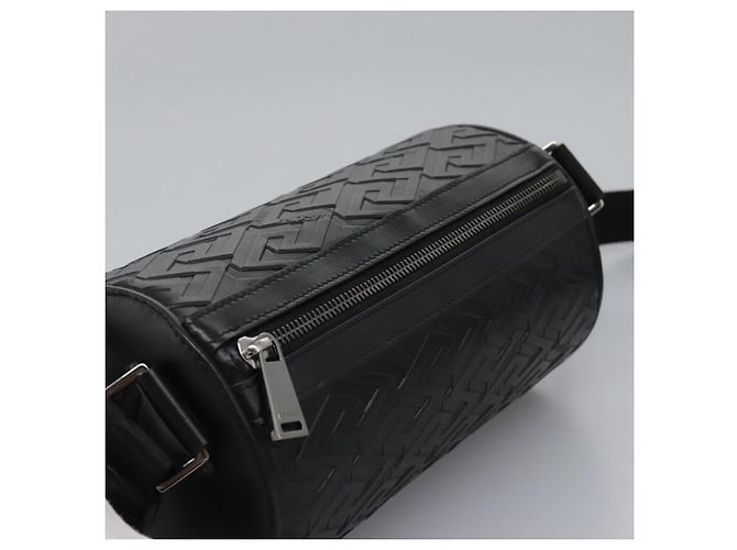 Borsa a Spalla in Pelle Nera Autentica VERSACE 114763 Nero - vista 6