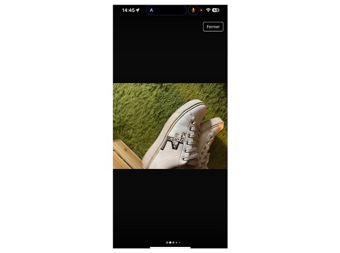 Baskets Serafini en cuir blanc taille 38 - vue 2