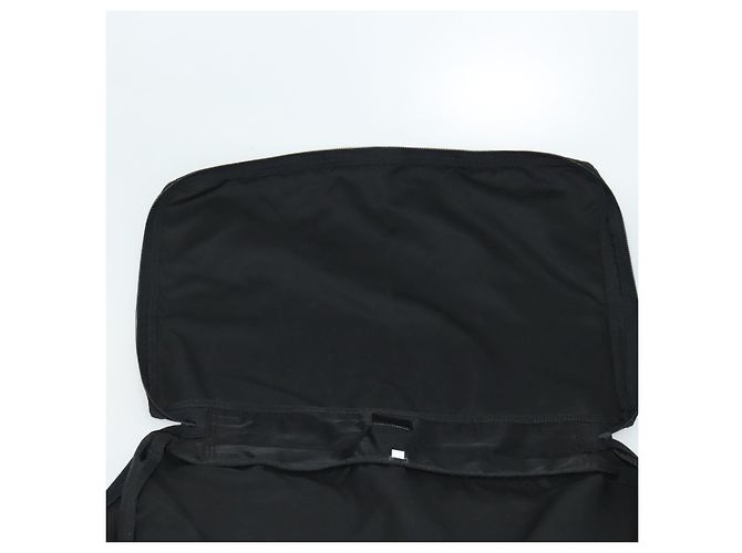 PRADA Custodia da Viaggio Nylon Nero Argento Auth 129117 - vista 10