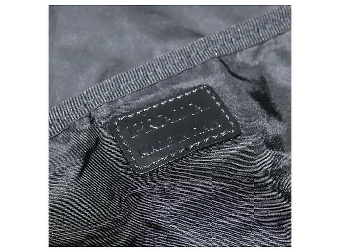 PRADA Custodia da Viaggio Nylon Nero Argento Auth 129117 - vista 17