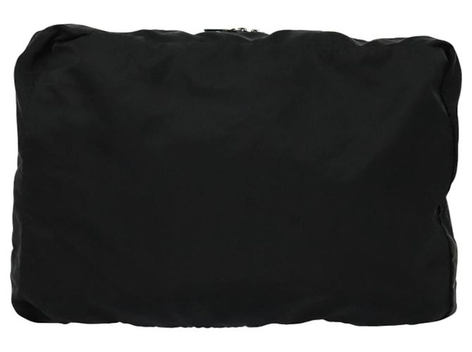 PRADA Custodia da Viaggio Nylon Nero Argento Auth 129117 - vista 2