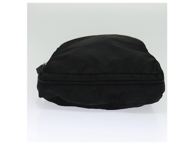 PRADA Custodia da Viaggio Nylon Nero Argento Auth 129117 - vista 3