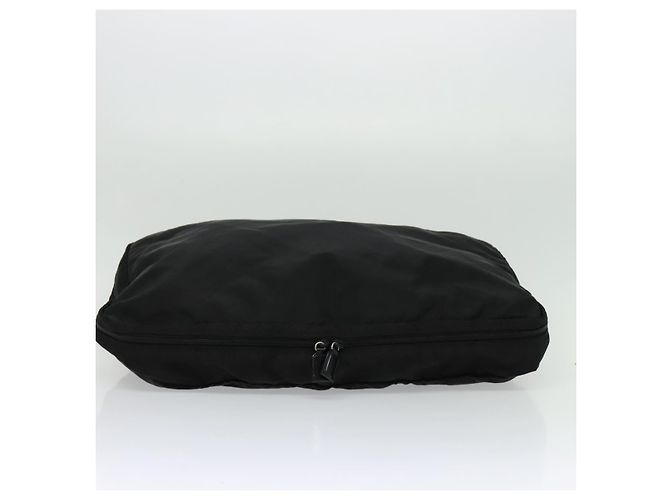 PRADA Custodia da Viaggio Nylon Nero Argento Auth 129117 - vista 5