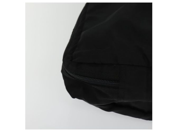 PRADA Custodia da Viaggio Nylon Nero Argento Auth 129117 - vista 7