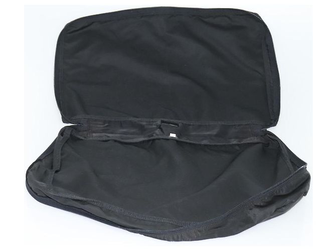 PRADA Custodia da Viaggio Nylon Nero Argento Auth 129117 - vista 9
