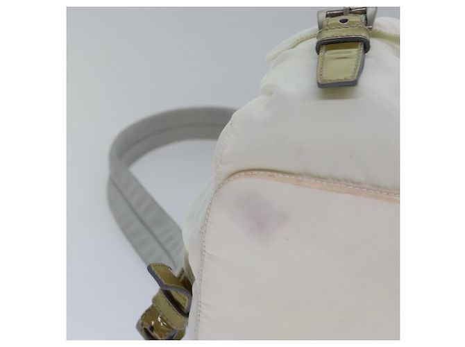 PRADA Backpack Nylon White Silver Auth 85291V Silvery - view 14