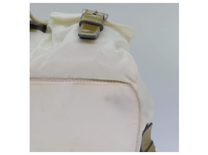 PRADA Backpack Nylon White Silver Auth 85291V Silvery - view 15