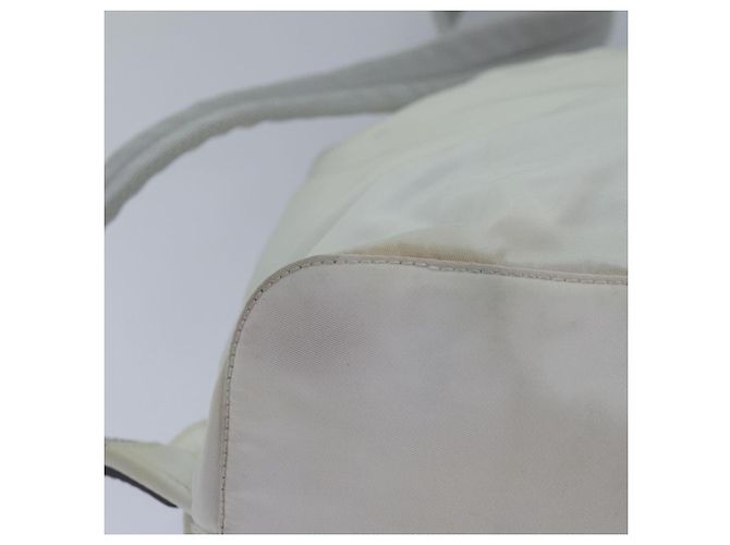 PRADA Backpack Nylon White Silver Auth 85291V Silvery - view 16