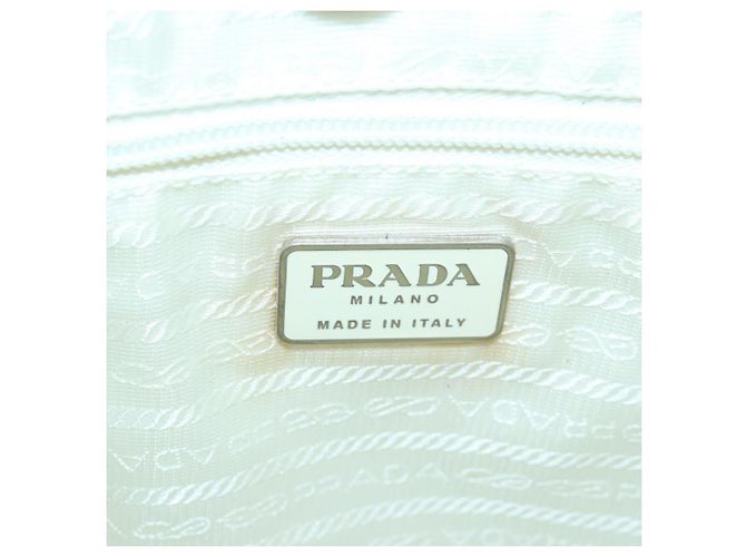 PRADA Backpack Nylon White Silver Auth 85291V Silvery - view 18