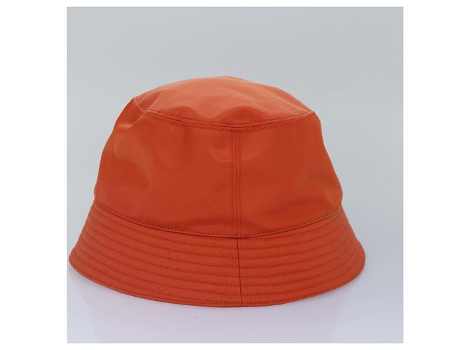 PRADA Bucket Hat aus Nylon in Orange Auth 88334V - Ansicht 3