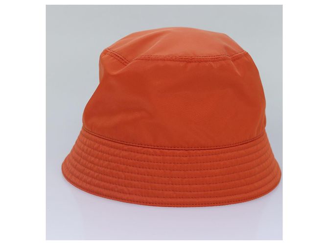 PRADA Bucket Hat aus Nylon in Orange Auth 88334V - Ansicht 4
