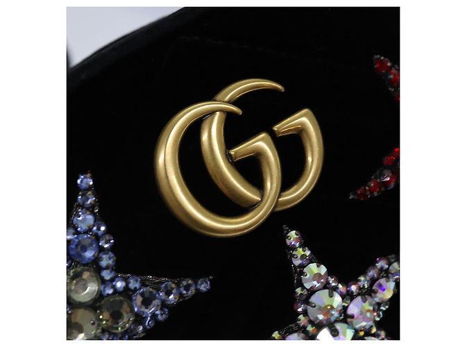 Borsa a vita GUCCI Velluto Nero Oro 476434 Auth bs17475M D'oro - vista 17