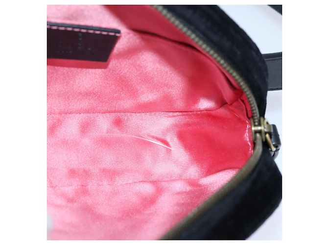 Borsa a vita GUCCI Velluto Nero Oro 476434 Auth bs17475M D'oro - vista 19