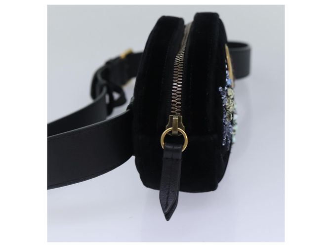 Borsa a vita GUCCI Velluto Nero Oro 476434 Auth bs17475M D'oro - vista 4