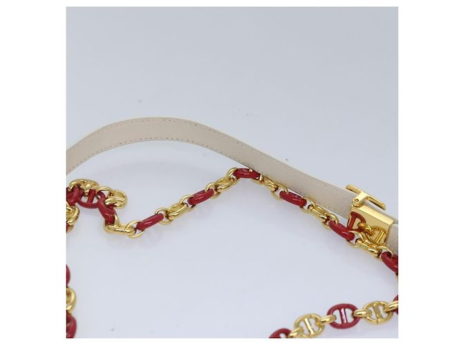 Christian Dior Borsa a spalla micro Dior Calo in pelle di vitello bianco oro Auth 89081SV D'oro - vista 8