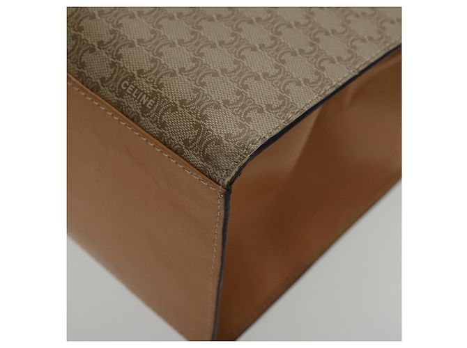 Céline CELINE Macadam Canvas Handtasche aus beschichtetem Canvas Beige Auth yk15582V - Ansicht 16