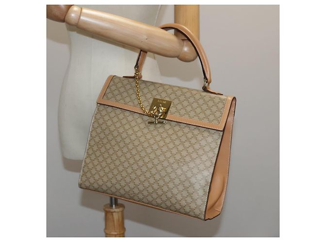 Céline CELINE Macadam Canvas Handtasche aus beschichtetem Canvas Beige Auth yk15582V - Ansicht 22