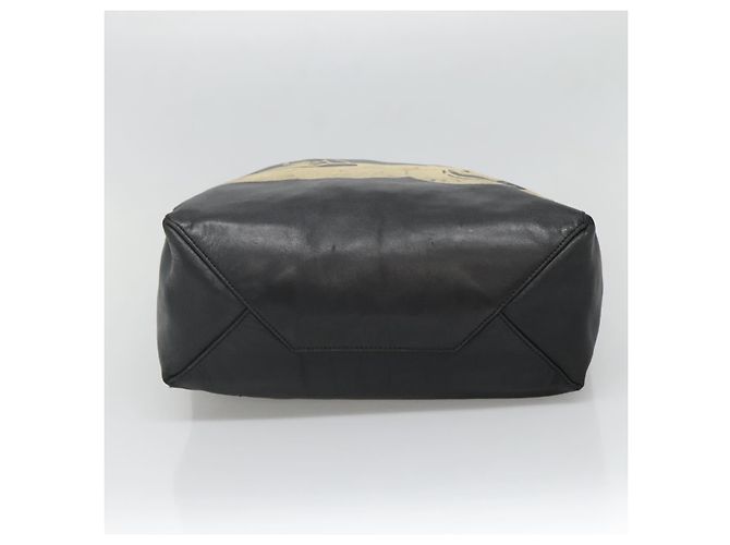Céline Borsa Tote Verticale in Pelle Mustang Print di CELINE Nero Oro Auth bs27989 D'oro - vista 5