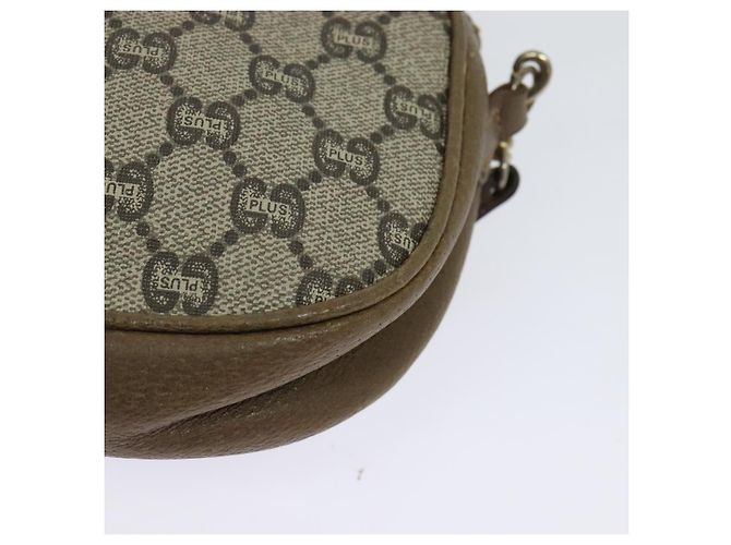 Borsa a Spalla GUCCI GG Plus Supreme PVC Beige Oro Auth ep9746 D'oro - vista 16