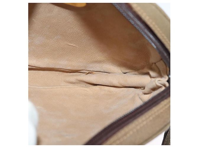 Borsa a Spalla GUCCI GG Plus Supreme PVC Beige Oro Auth ep9746 D'oro - vista 17