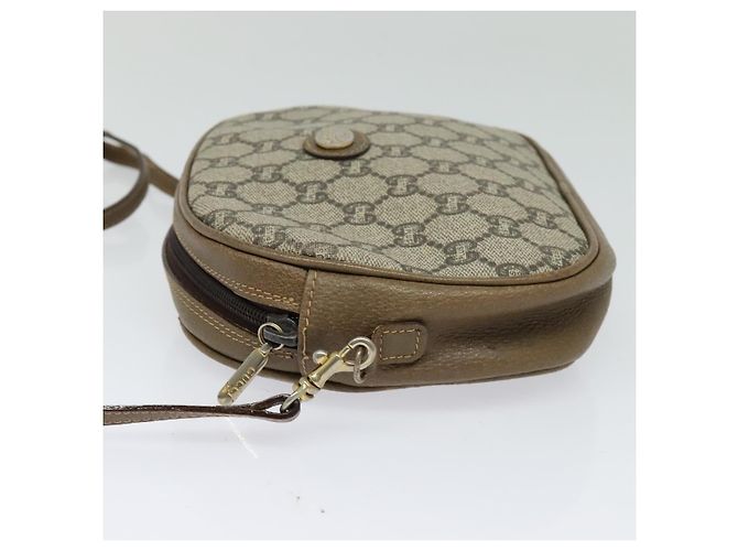 Borsa a Spalla GUCCI GG Plus Supreme PVC Beige Oro Auth ep9746 D'oro - vista 3
