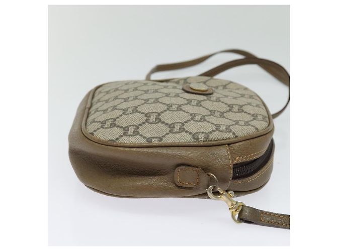 Borsa a Spalla GUCCI GG Plus Supreme PVC Beige Oro Auth ep9746 D'oro - vista 4