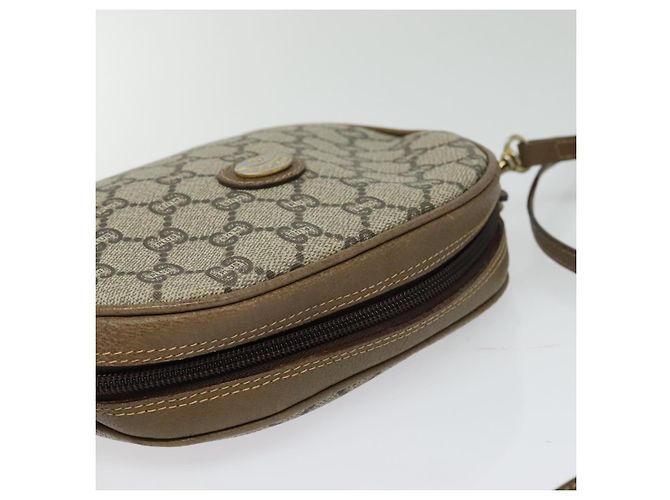 Borsa a Spalla GUCCI GG Plus Supreme PVC Beige Oro Auth ep9746 D'oro - vista 6