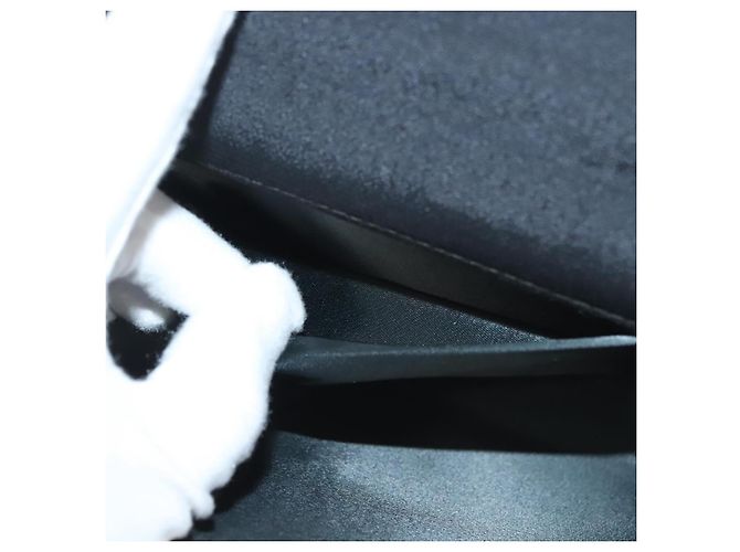 Borsa a mano Gucci in nylon nero e oro Auth ep9712 D'oro - vista 11