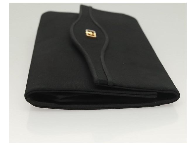 Borsa a mano Gucci in nylon nero e oro Auth ep9712 D'oro - vista 3