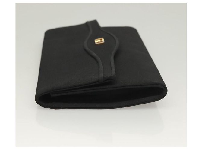 Borsa a mano Gucci in nylon nero e oro Auth ep9712 D'oro - vista 4