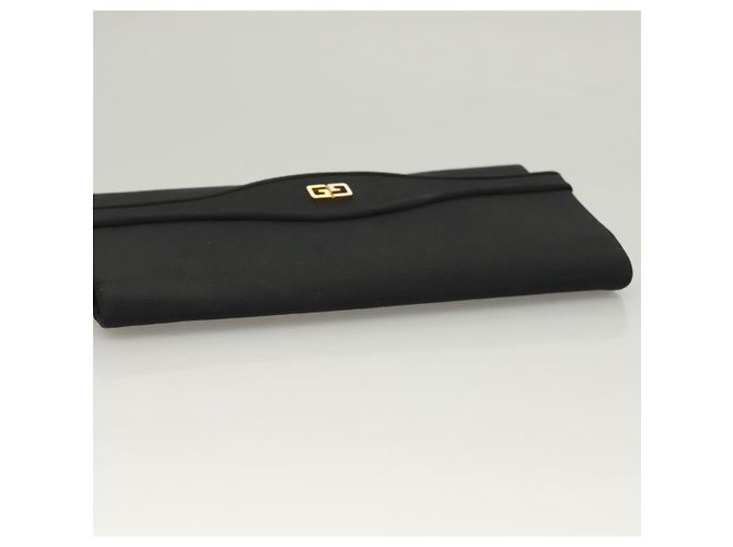 Borsa a mano Gucci in nylon nero e oro Auth ep9712 D'oro - vista 5