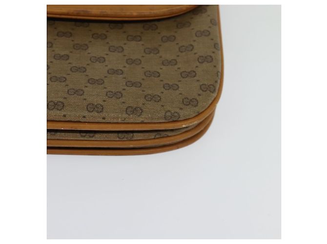 Gucci Borsa a Spalla Micro GG Supreme PVC Beige Oro 004 106 0024 Auth ep9743 D'oro - vista 14