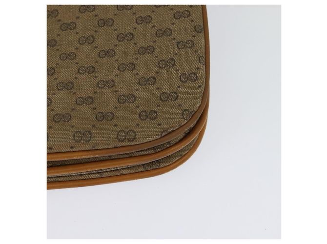 Gucci Borsa a Spalla Micro GG Supreme PVC Beige Oro 004 106 0024 Auth ep9743 D'oro - vista 16